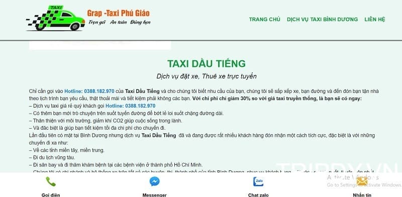 Top 15 Hãng taxi Dầu Tiếng giá rẻ uy tín số điện thoại tổng đài