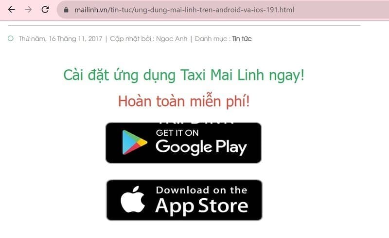 Taxi Mai Linh Thái Bình: Số điện thoại hotline tổng đài, giá cước phí